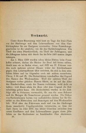Oertliche Beschreibung der Stadt Frankfurt am Main, 4. Die Beschreibung der Altstadt und zwar des letzten Theils der Oberstadt und des Anfangs der Niederstadt
