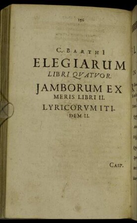 Elegiarum Libri Quatuor.