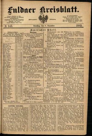 Ausgabe vom Dienstag, den 08. Dezember 1885.