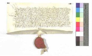 Propst Heinrich von Ellwangen verleiht dem Hans Decker Wiesen zu Lehen.