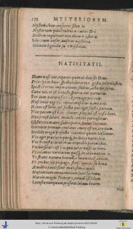 [N] Nativitatis – Nuptiarum.