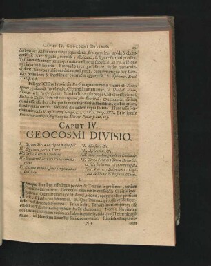 Caput IV. Geocosmi Divisio.