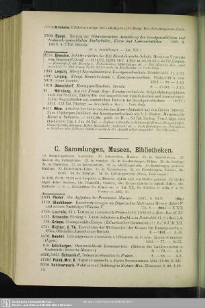 C. Sammlungen, Mussen, Bibliotheken