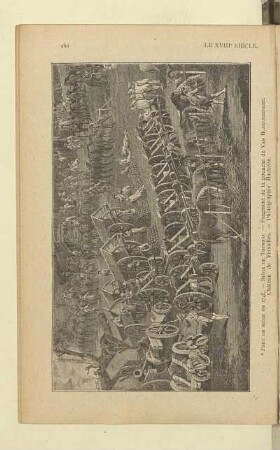 Parc de siège en 1745. - Siège de Tournai. - Fragment de la gouache de Van Blarenberghe. Château de Versailles. - Photographie Hachette