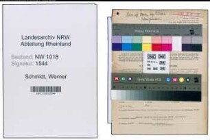 Entnazifizierung Werner Schmidt , geb. 18.12.1897 (Schlosser)