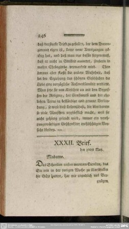 XXXII. Brief. den 30ten May