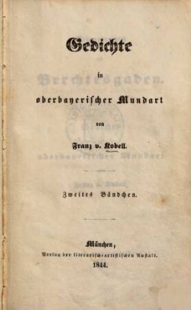 Gedichte in oberbayerischer Mundart, 2. Erinnerungen an Berchtesgaden