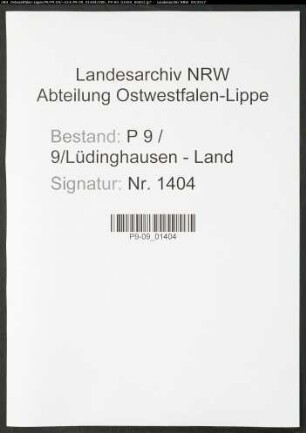 Sterberegister Standesamt Lüdinghausen-Land