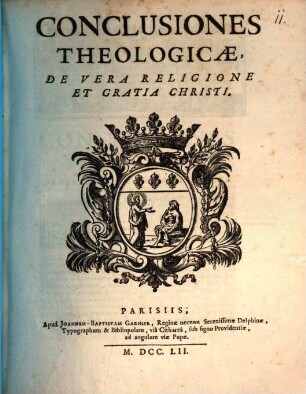 Conclusiones theologicae de vera religione et gratia Christi