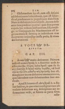A Voce ... Derivata. Cap. III.