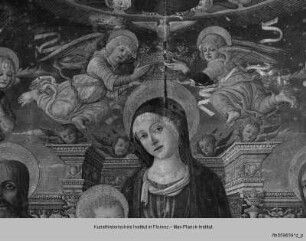 Thronende Madonna mit dem Kind und Heiligen