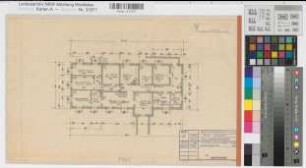 Velen (Velen) Postamt Grundriß Kellergeschoß 1962 1 : 100 30 x 47 Zeichnung Oberpostdirektion Münster
