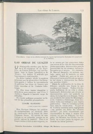 Las obras de Luaces. : Luaces olvidado. A Don Raimundo Cabrera.