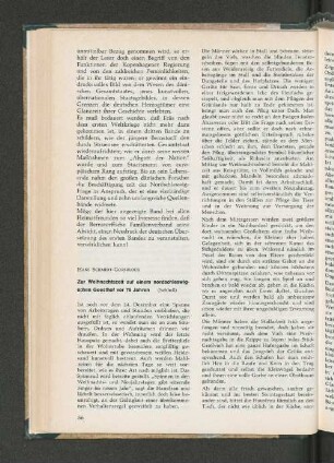Zur Weihnachtszeit auf einem nordschleswigschen Geesthof vor 75 Jahren (Schluß).