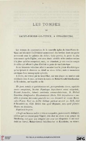 2.Ser. 7.1869: Les tombes de Saint-Pierre-le-Vieux, a Strasbourg