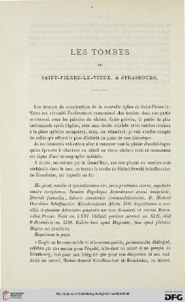 2.Ser. 7.1869: Les tombes de Saint-Pierre-le-Vieux, a Strasbourg