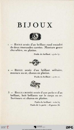 Bijoux (Nr.1-77)