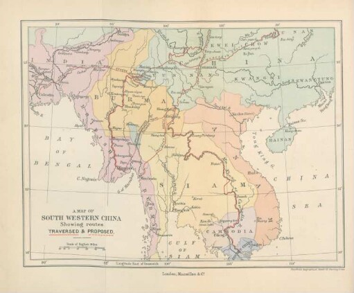 A map of south western China