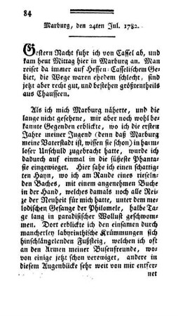 Marburg, den 24ten Jul. 1782.