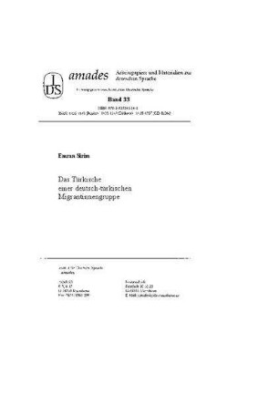 Das Türkische einer deutsch-türkischen Migrantinnengruppe