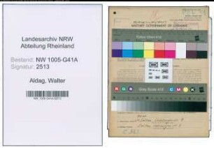 Entnazifizierung Walter Aldag , geb. 02.03.1913 (Polizeibeamter)