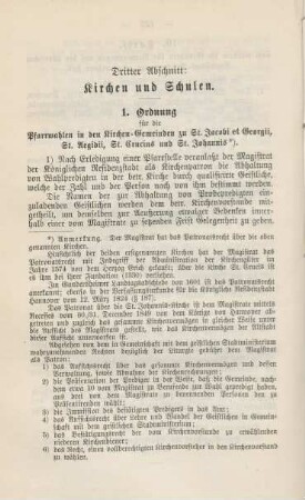 Dritter Abschnitt: Kirchen und Schulen.