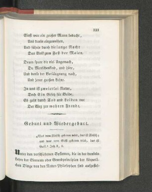 Geburt und Wiedergeburt.