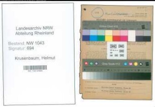 Entnazifizierung Helmut Krusenbaum , geb. 26.11.1905 (Lehrer)