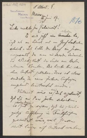 Brief an Ludwig Strecker  und B. Schott's Söhne : 15.06.1907