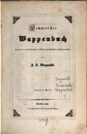 Pommersches Wappenbuch. 5