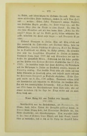 Neuer Krieg bis zum Frieden von Lüneville. 1798 - 1801