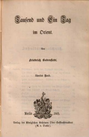 Tausend und ein Tag im Orient, 2