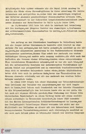 IV. Verbreiterung der Arbeitsgrundlage