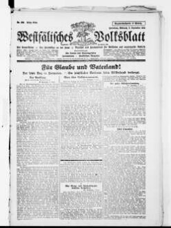 Westfälisches Volksblatt : amtliches Mitteilungsblatt der NSDAP und der Behörden der Kreise Paderborn, Büren, Warburg