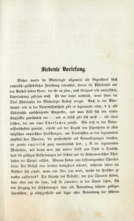 Siebente Vorlesung