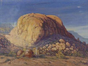 Monolith im Erongogebirge. Deutsch-Südwestafrika