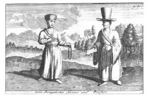 Eine Mogalische Nonne und Priester