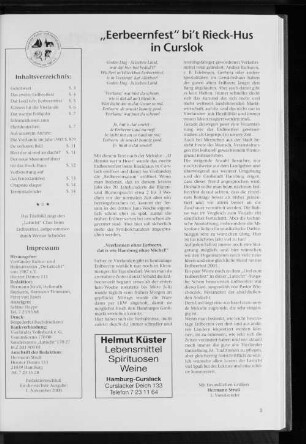 "Erdbeernfest" bi't Rieck-Hus in Curslok