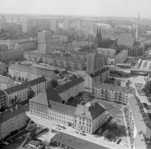 Bebauung um die Friedenskirche in Frankfurt/Oder : Blickrichtung Nordwesten