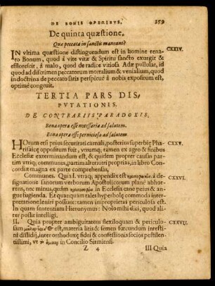 Tertia Pars Disputationis.