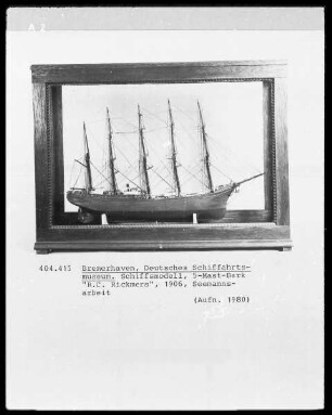 Fünfmastbark "R. C. Rickmers", 1906, Seemannsarbeit