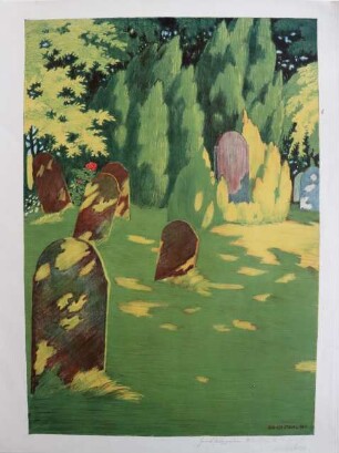 Grafik "Judenfriedhof" (Erich Ludwig Stahl)