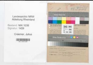 Entnazifizierung Julius Craemer , geb. 12.01.1888 (Apothekenpaechter)