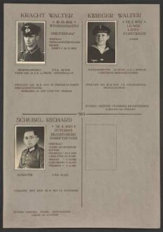 Ehrenbuch für die Gefallenen und Vermissten des Zweiten Weltkriegs; Fotos, Lebensdaten (Blatt 201-250, August bis Oktober)