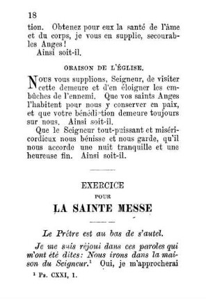 Exercice Pour La Sainte Messe