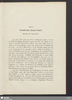 XXVI. Poniatowski (Joseph Fürst). Marschall des Kaiserreiches
