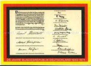 Postkarte zum 25jährigen Bestehen der Bundesrepublik