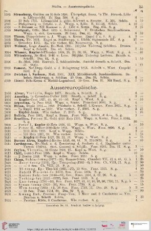 Aussereuropäische (Nr. 2400 - 2504)