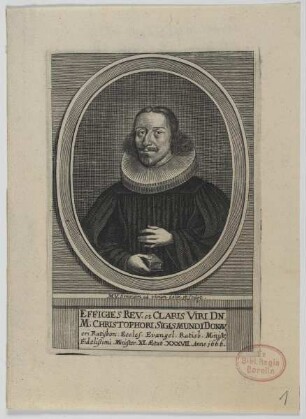 Bildnis des Christoph Sigmund Donauer
