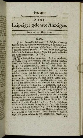 No. 42. Den 25ten May 1789.